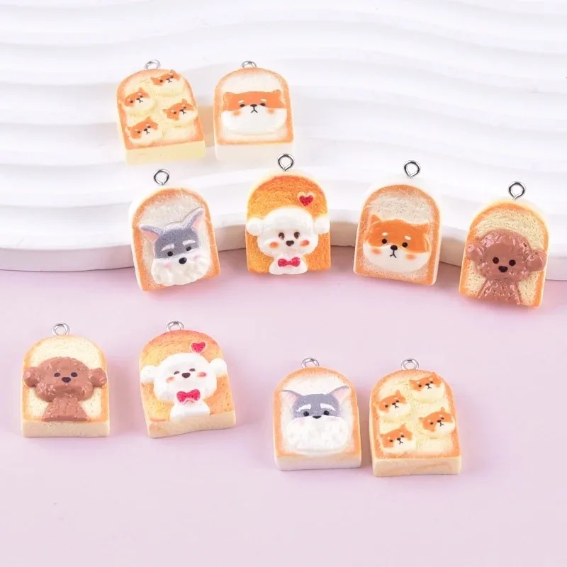 10Pcs Cute Toast Dog Resin Pen - Resin Craft Material recension och pris