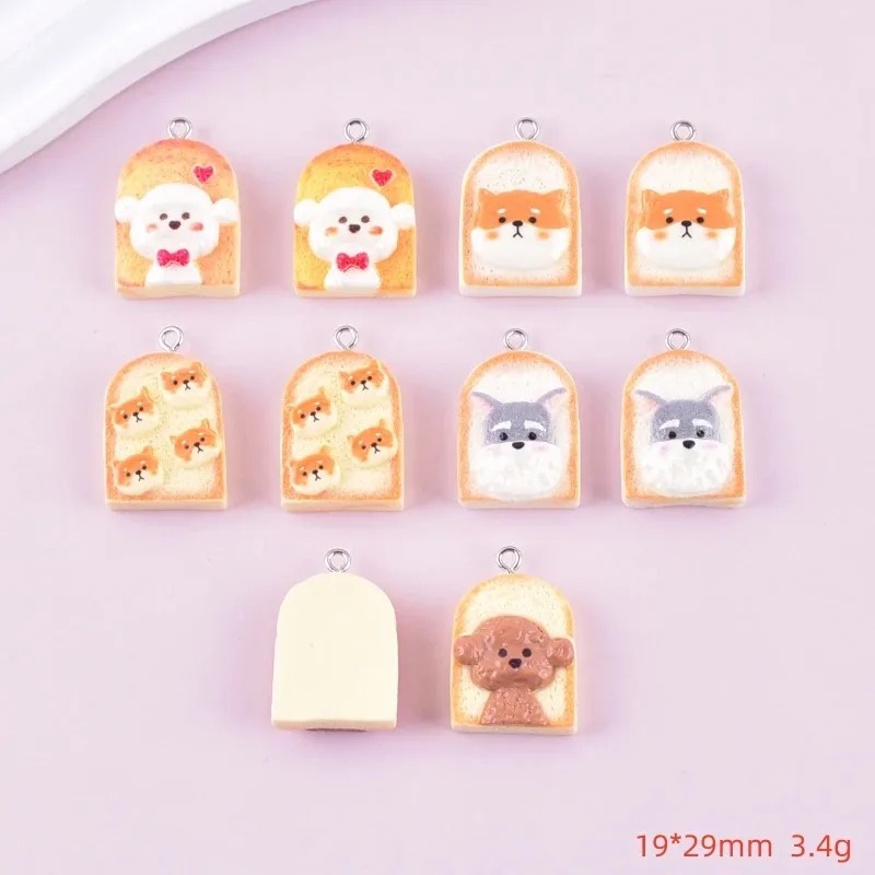 10Pcs Cute Toast Dog Resin Pen - Resin Craft Material recension och pris