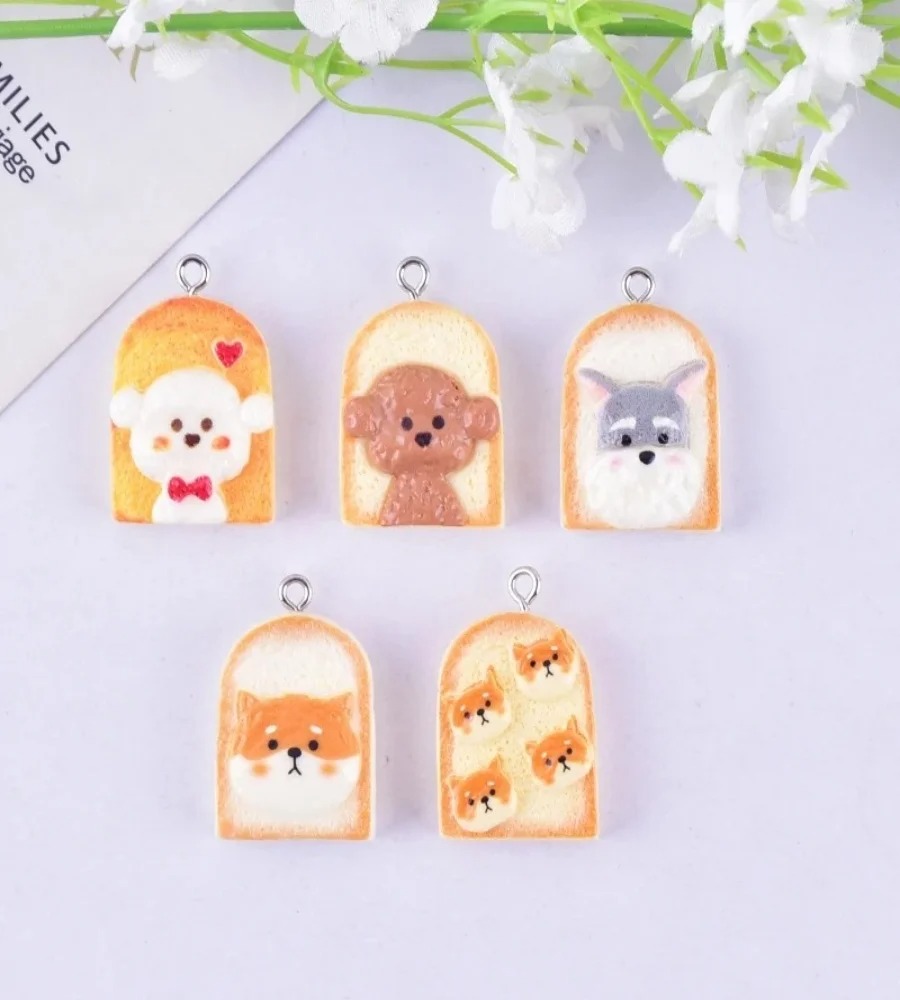 10Pcs Cute Toast Dog Resin Pen - Resin Craft Material recension och pris