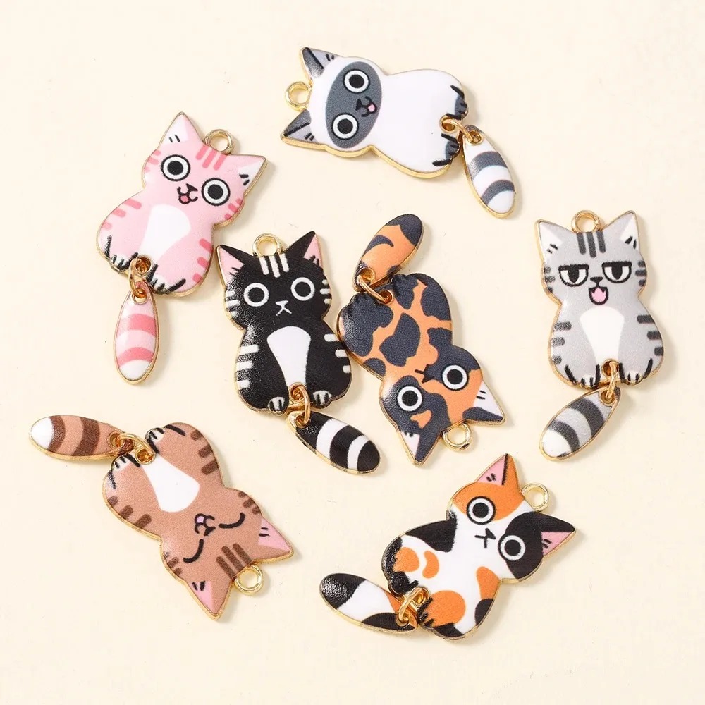 10Pcs 16×39mm Cute Cartoon Cat - Resin Craft Material recension och pris