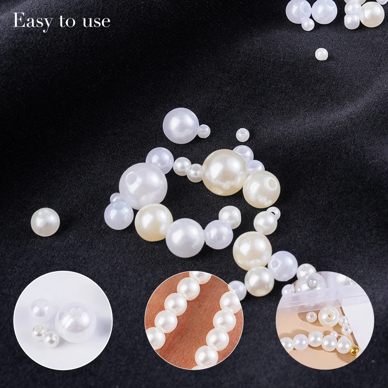 800pcs Artificial Faux Pearl R - Resin Jewelry Kit recension och pris