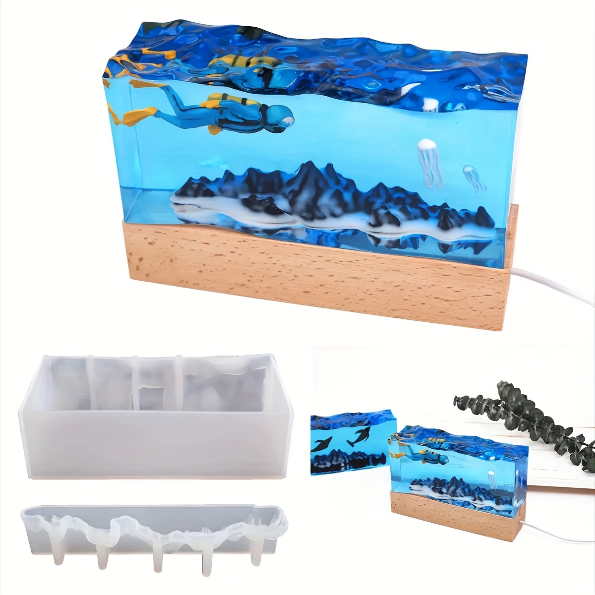 1Set of Ocean Wave Resin Molds - Resin Ocean Wave Mold recension och pris