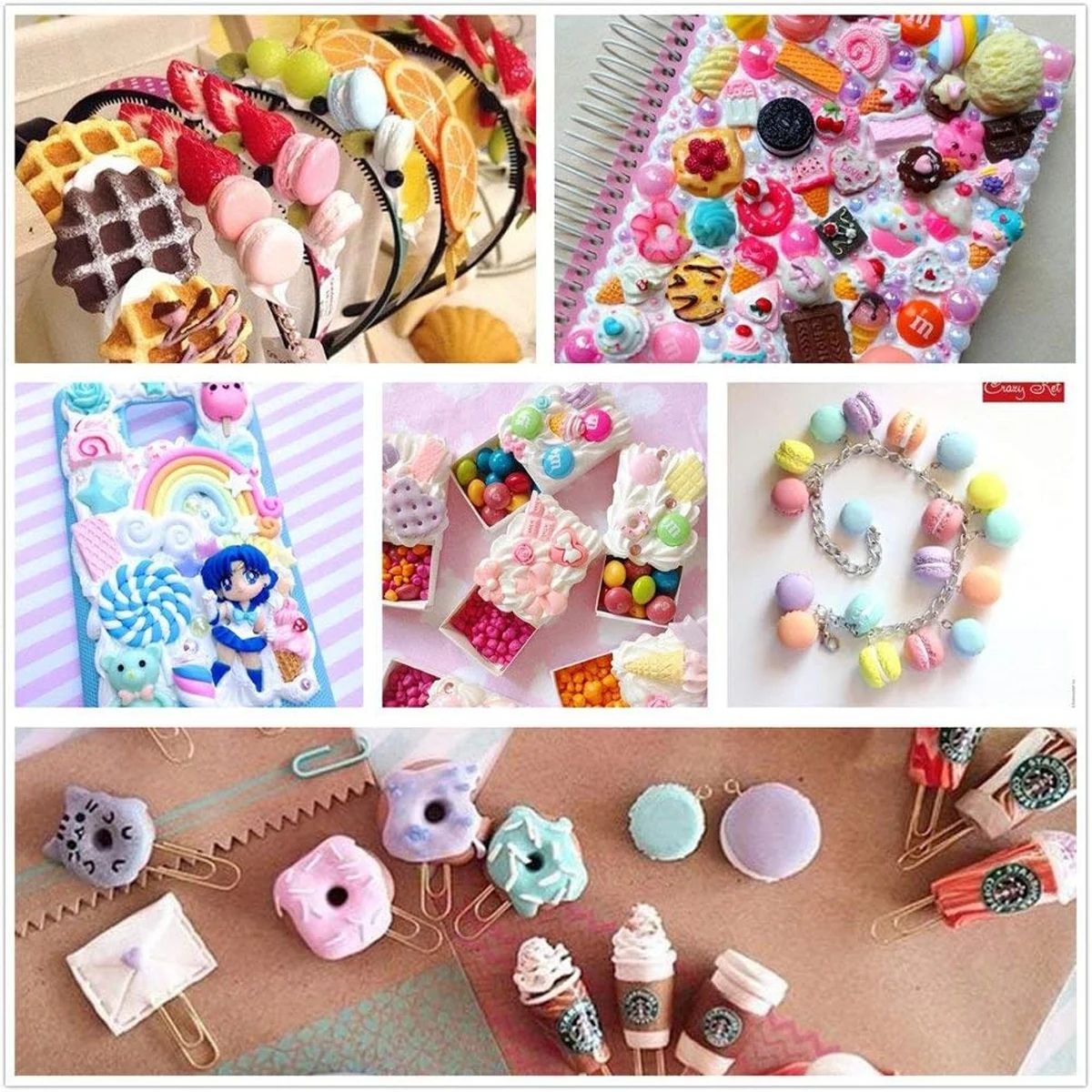 30pcs Random Candy Slime Charm - Resin Jewelry Kit recension och pris