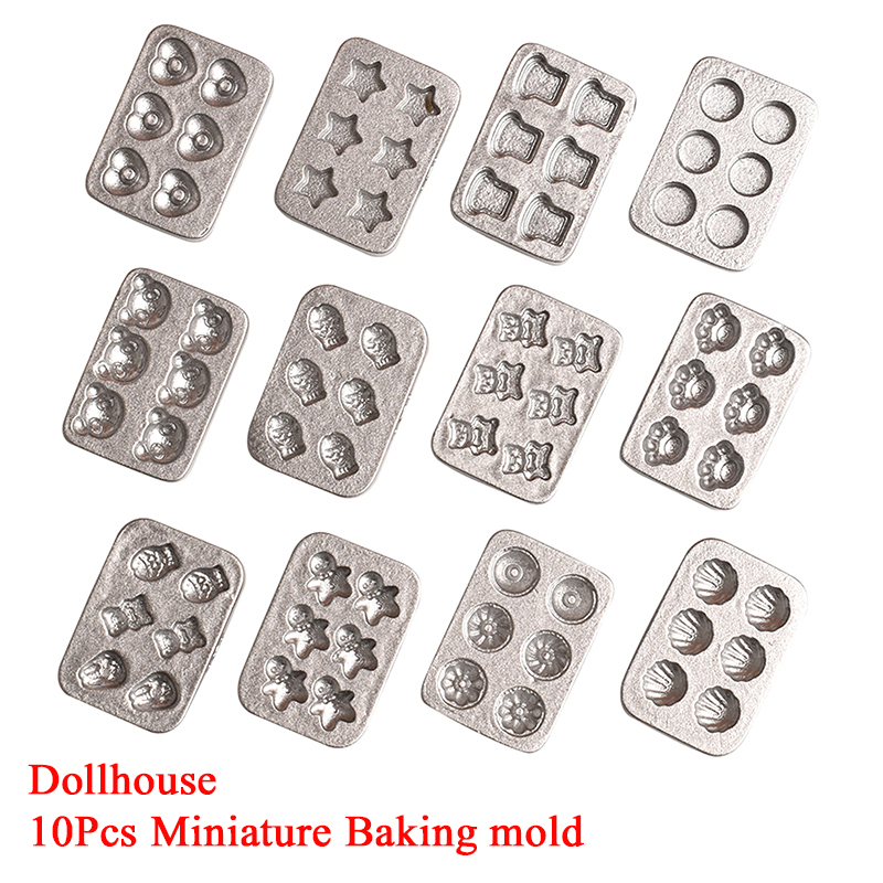 10pcs Doll House Miniature Min - Silicone Mold Tray recension och pris