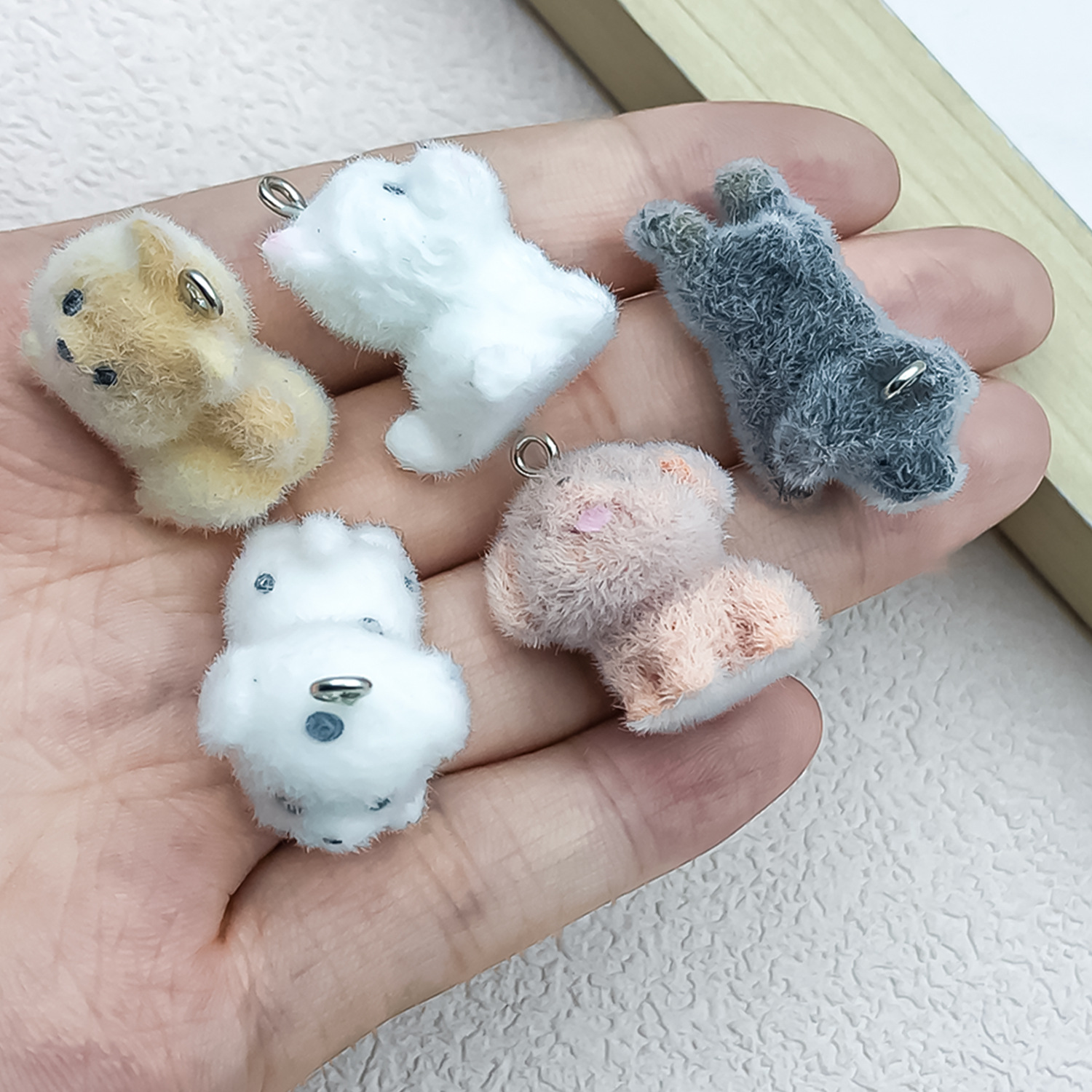 5pcs&1pc Flocked Resin Animal  - Resin Craft Material recension och pris